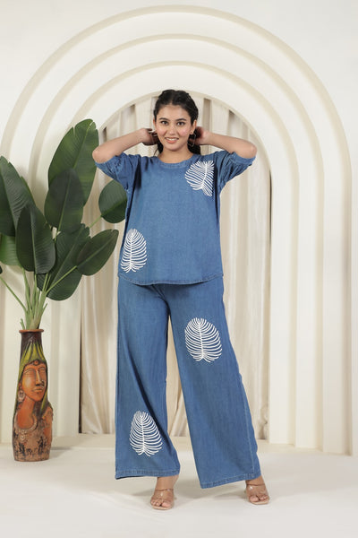 Steel Blue Denim Co-ord Set