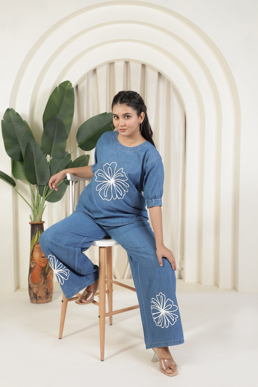 Steel Blue Denim Co-ord Set