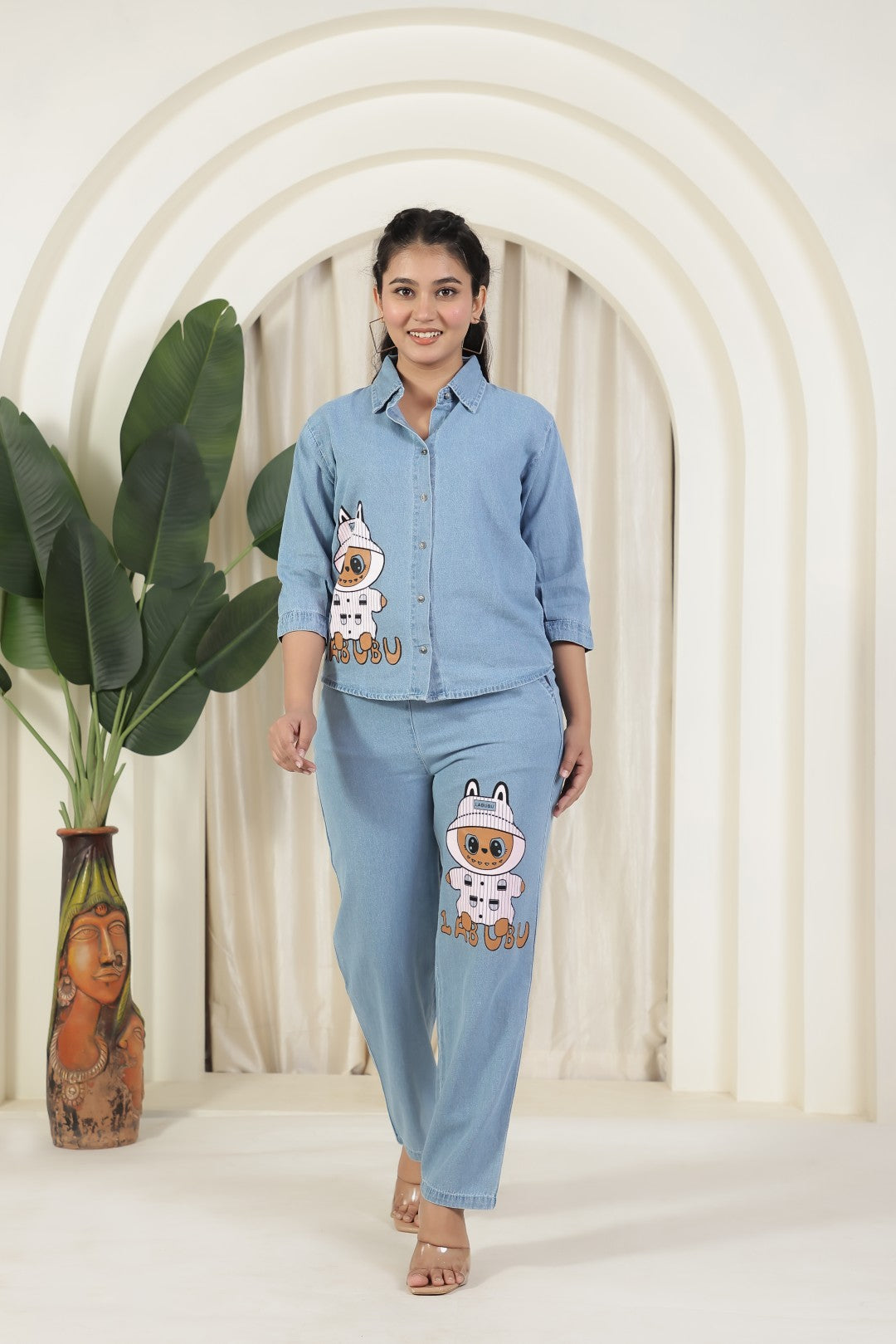 Sky Blue Denim Co-ord Set