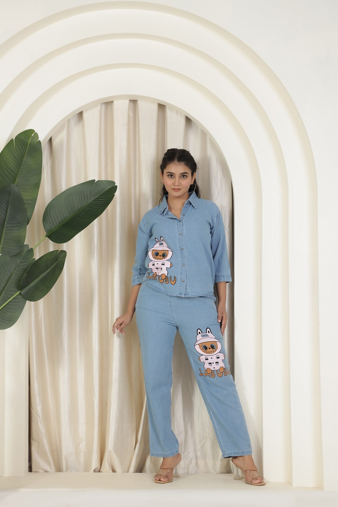 Sky Blue Denim Co-ord Set