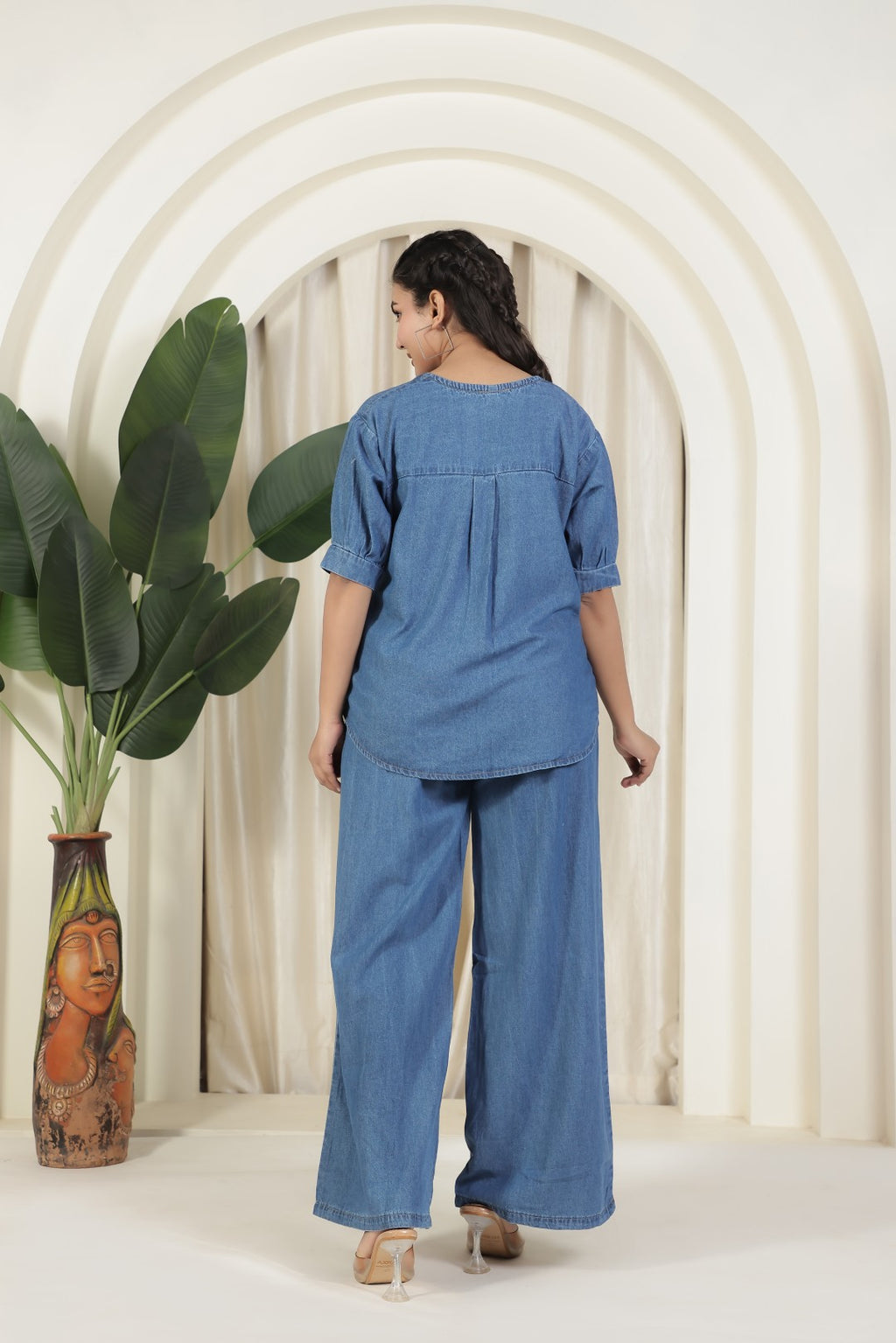 Steel Blue Denim Co-ord Set