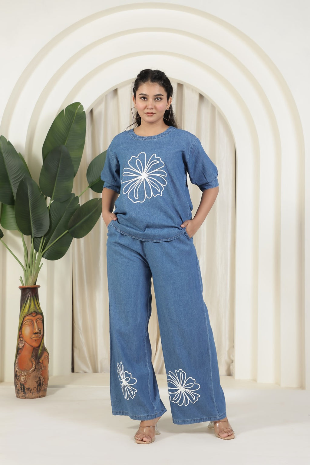 Steel Blue Denim Co-ord Set