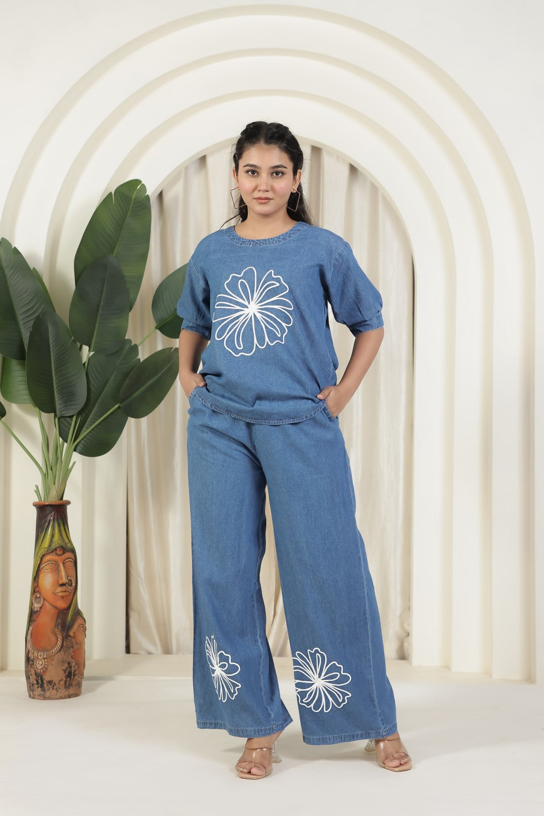 Steel Blue Denim Co-ord Set