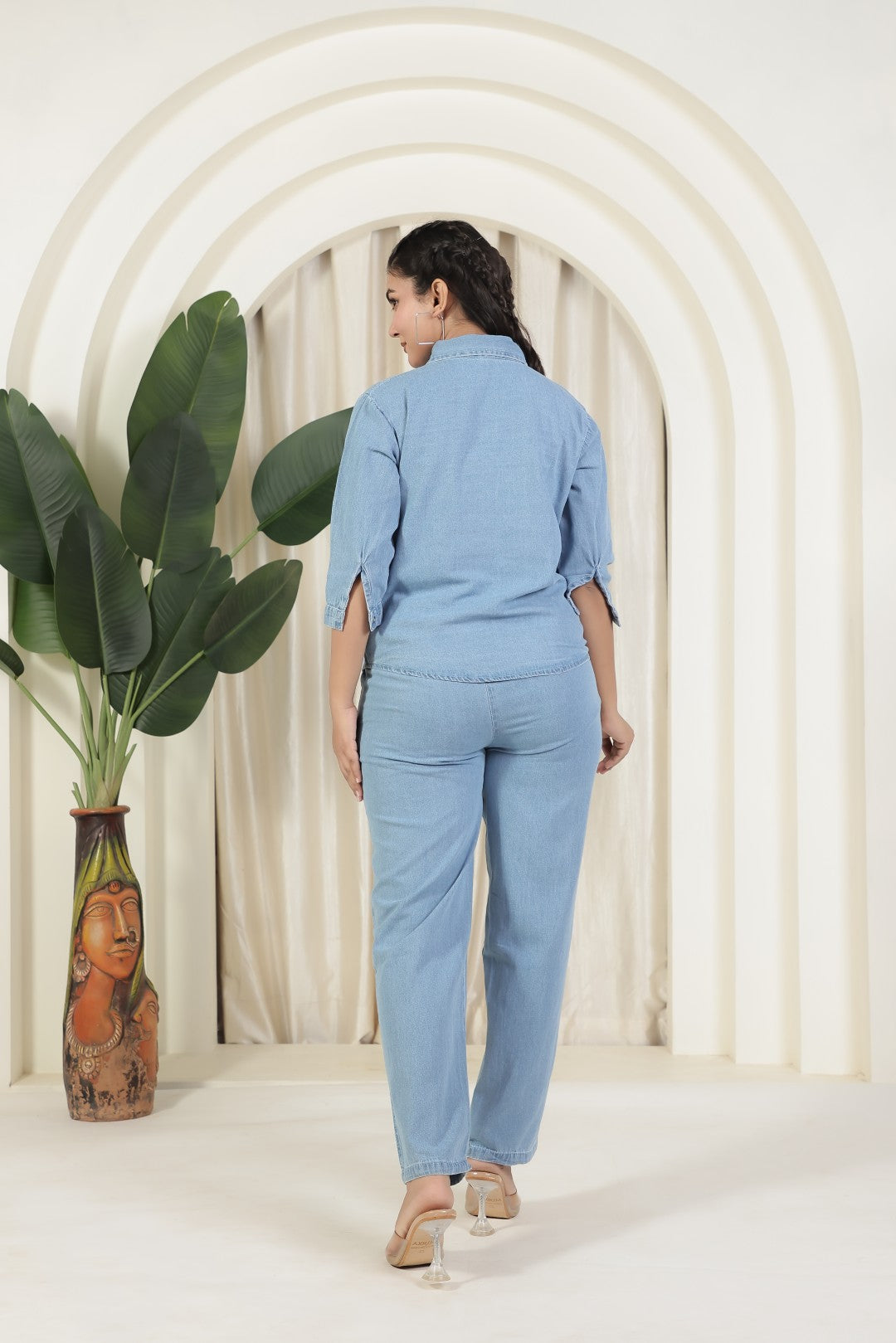 Sky Blue Denim Co-ord Set