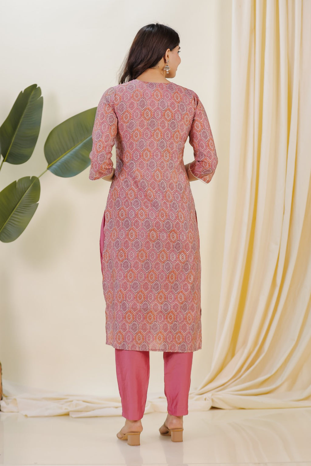 Multicolor Muslin Foil Printed Suit with Bottom & Dupatta